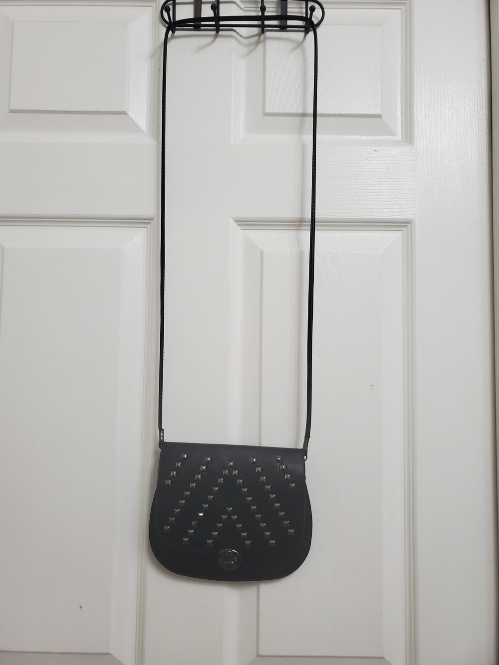 Studded Black Crossbody Bag